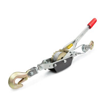 Manual Hand Winch, 4 Ton Hoist, Ratchet Hand Lever Puller with 2 Hook Cables