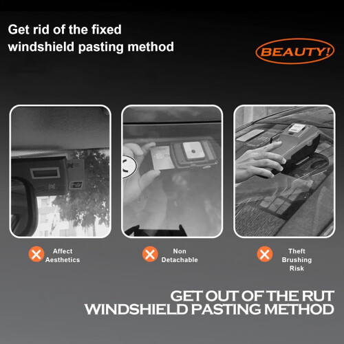 Toll Pass Holder for Windshield with Secure AntiTheft Mount, Removable ETC Transponder for Cars 2