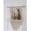 Ράφια Boho Organizer Wall Art, Ράφι κρεμαστό τοίχου από φυσικό βαμβάκι και σχοινί Macrame για 6