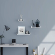 Stijlvol badkamerwandrek met dik U-vormig ontwerp, minimalistisch design, zwevende boogwandplanken voor een persoonlijke look in je babykamer,