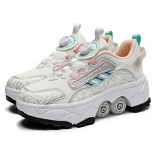 Girls' and Children's Roller Skates with Adjustable Wheels 2 in 1 for Beginners 36