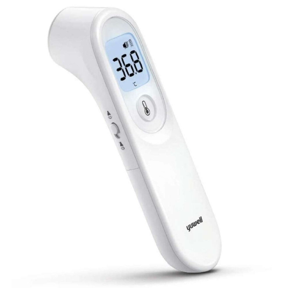 Infrared Forehead Thermometer with Vibration Fever Alert and Backlit LCD Display