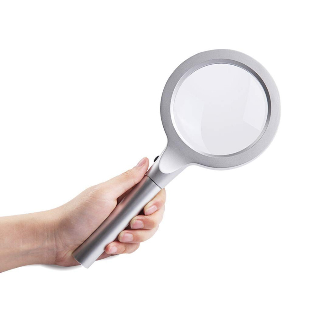 Light Visual Aids, 10X Handheld Magnifier, Practical For Reading, Resolution Optical Lens