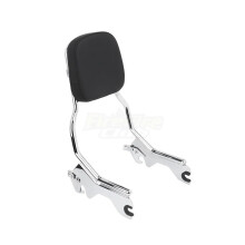 Motorcycle Passenger Backrest Chrome Sissy Bar Cushion Pad for Softail Street Bob Deluxe 20182022
