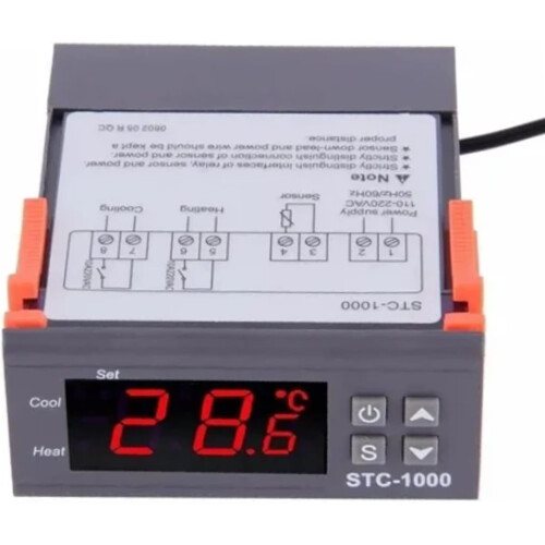 STC1000 Digital Temperature Controller 220V with Sensor, Dual Heating Cooling Modes for Aquarium and Incubator 1
