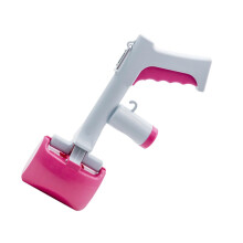 Pooper Scooper Long Handle Dog Poop Picker Outdoor OneHand Cleanup SpringLoaded Rosy Pink
