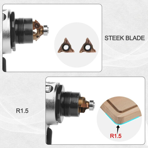 2in1 Mini Chamfering Tool, Pneumatic Chamfering with 5 Settings, 45Degree External Chamfering Tool for Deburring 1