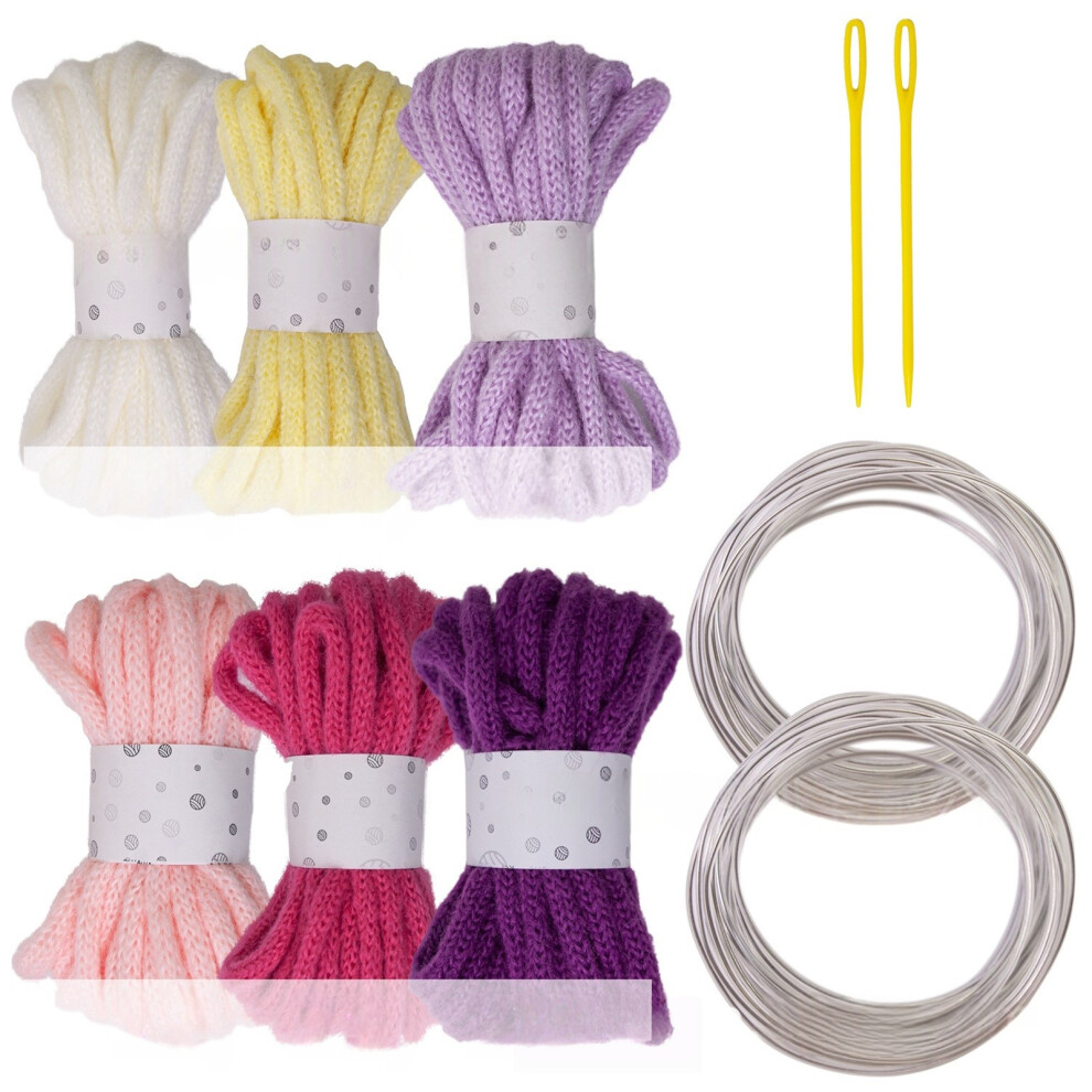 6Pieces Hollow Braided Rope 7Mmx5meters Polyester-Combination 3 7627000851352