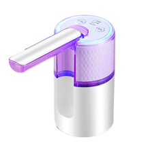 Electric Water Bottle Dispenser with Removable-White  Purple