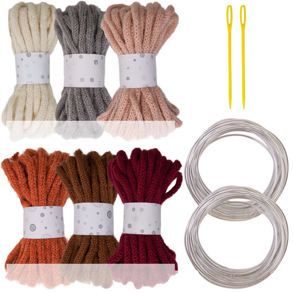 6Pieces Hollow Braided Rope 7Mmx5meters Polyester-Combination 2 7754001476410