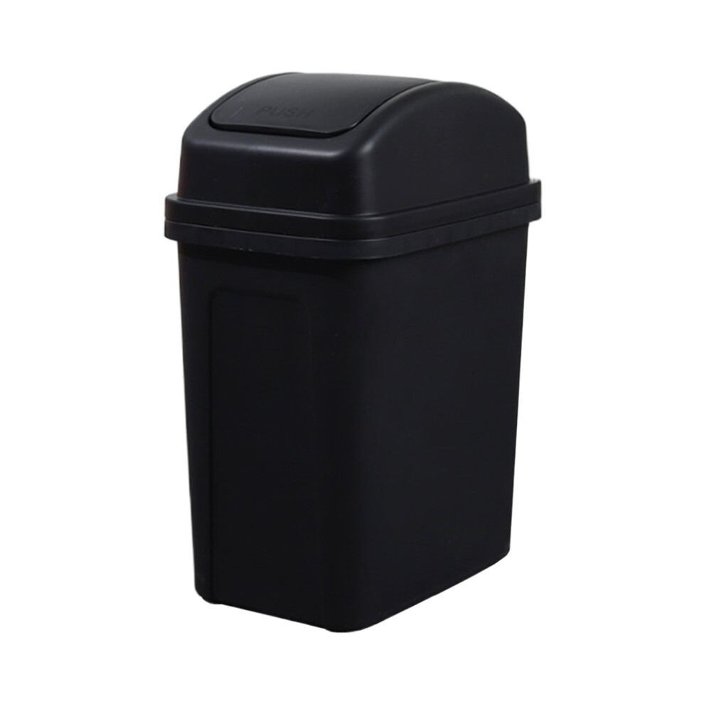 Slim Rectangular Shape Trash Can, Space Saving Garbage Bin With Swing Lid, Durable And Reusable Plastic Construction, Odor Prevention Automatic Closin 9148971857238