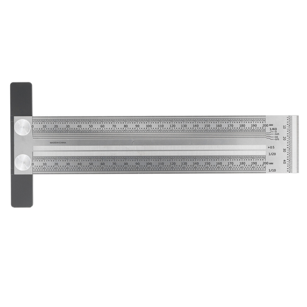 Marking T-Rule Stainless Steel Multifunctional Carpenter Square, Scribing Gauge Woodworking Measuring Tool, Clear Scale, Premium Quality, Flexible And 9148971648898