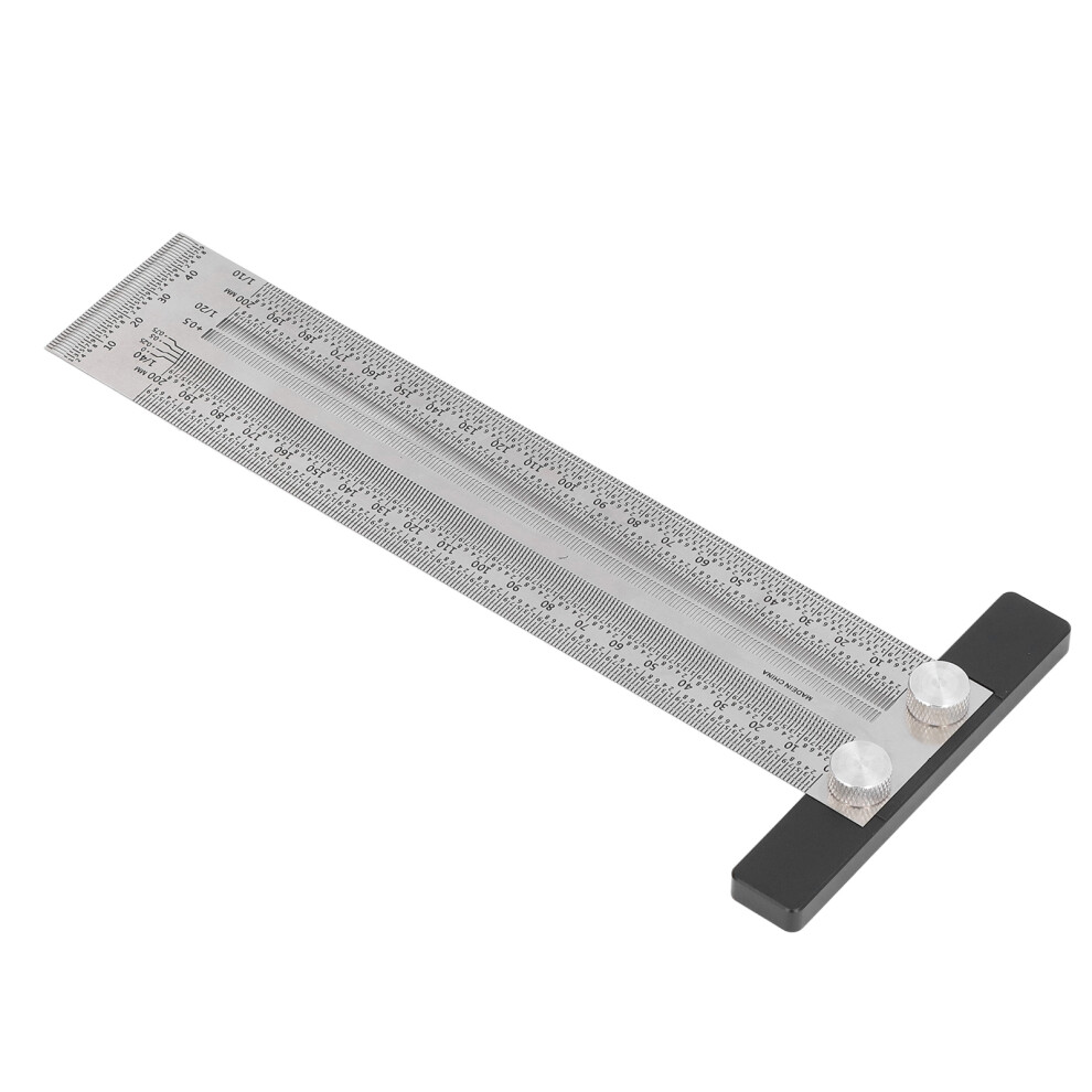 200Mm Stainless Steel Woodworking Marking T Ruler For Carpentry 7891374876673