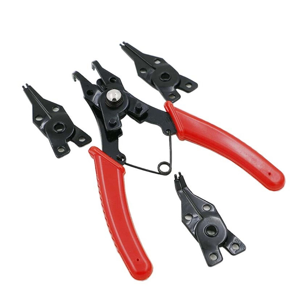 4 In 1 Snap Ring Pliers Set With Interchangeable Heads And Ergonomic Soft Grip 9189345082894