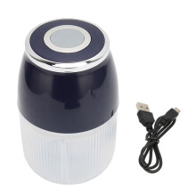 Elektrische knoflookhakker van roestvrij staal met 3 messen, krachtige en stille motor, USB-oplaadbare keukenmachine, voor gelijkmatig en fijn malen.