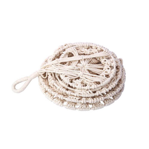 Κρεμαστά καλάθια Boho Decor για κουζίνα και σαλόνι, τριώροφο καλάθι φρούτων μακραμέ 2