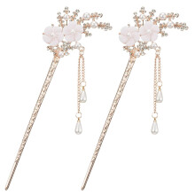 Strass-Perlen-Haarstäbe, langlebig, einfach zu verwenden, traditioneller klassischer Stil, handgefertigte Haaraccessoires (2 Stück)