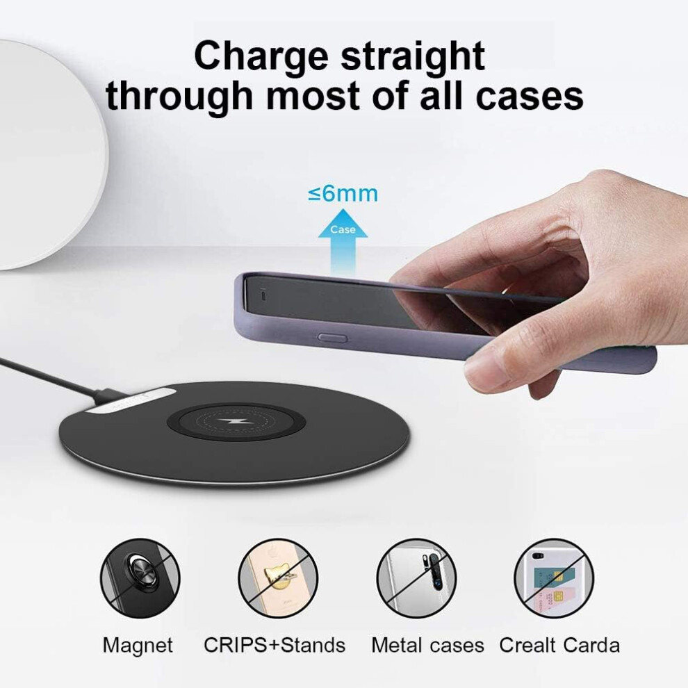Efficient Wireless Charging Solution, Qi-Enabled Device Fast Charger With Type C Port For Hassle-Free Travel, Safe Charging Experience 9128293402392