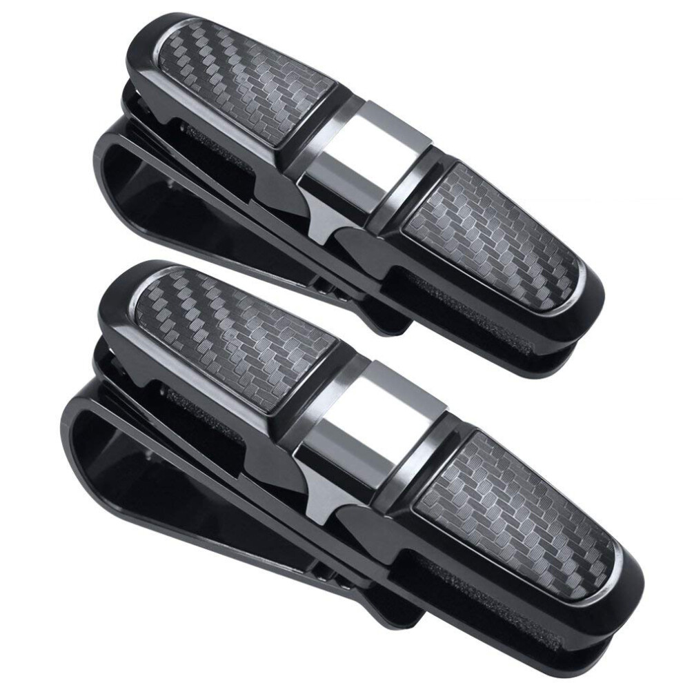 Eyeglasses Mount For Car Sun Visor, Sunglasses Holder Clip Offering Flexible Adjustment And Soft Bubble Protection, Interior Environment Tidy (2 Pack) 9128293930000