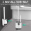 Heavy Duty Bathroom Plunger, Premium Bristles With Automatic Design For Easy Use (White) 2