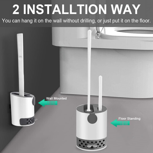 Heavy Duty Bathroom Plunger, Premium Bristles With Automatic Design For Easy Use (White) 1