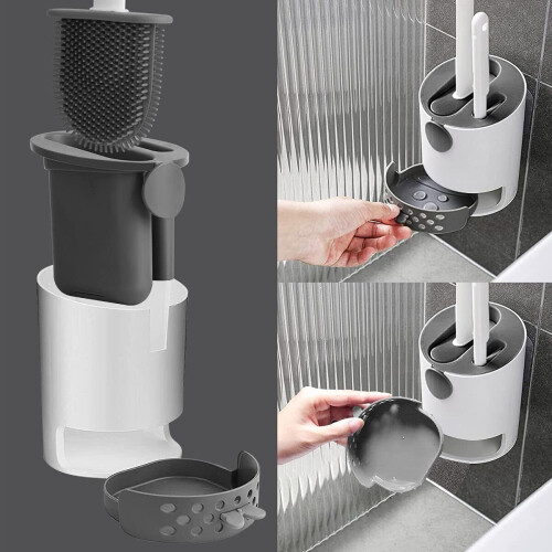 Heavy Duty Bathroom Plunger, Premium Bristles With Automatic Design For Easy Use (White) 2