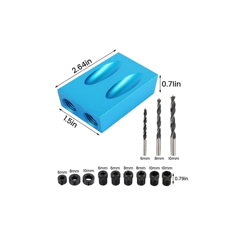 Innovative Woodwork Guides Joint Angle Tool, Pocket Hole Jig Kit With Easy To Carry Design, Precision 15 Inclined Hole Fixtures For Woodworking 9048212431152