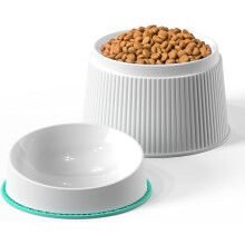 Ungiftige Keramik-Katzennäpfe, Anti-Erbrechen-Design mit stabilem, rutschfestem Boden, mikrowellen- und spülmaschinengeeignet, Futter- und