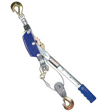 Hand Winch Ratchet Puller, Portable Steel Power Puller, Double Force Puller with Cable and Hook, AntiReversal Design, Improved Safety