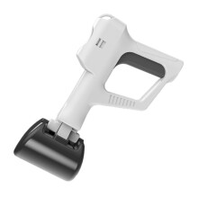 Dog Poop Scooper with Bag Dispenser, Ergonomic Comfort Grip for Walking and Travel, Black