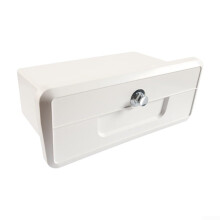 Lockable Boat Glove Box with Dual Cup Holders, ABS Marine Storage Box for Yachts and Boats