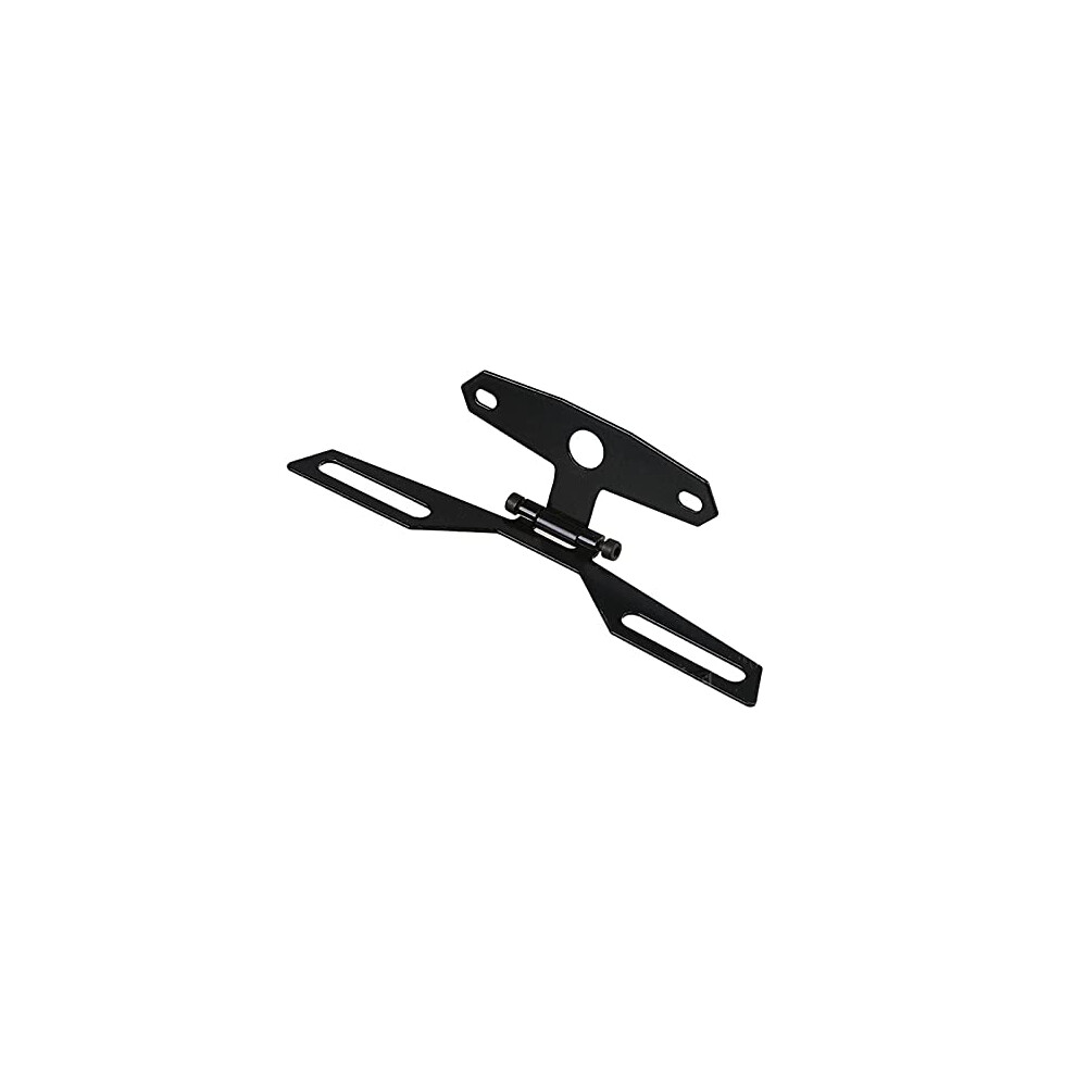 Motorcycle License Plate Holder Tail Tidy, Adjustable Aluminum Bracket With Led Light/Black 9189345083792