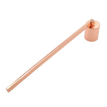 Stainless Steel Candle Snuffer Wick Snuffer Candle Cover Fashion Stainless Steel Straight Tubular Candle Snuffer Wick Trimmer Cover (Rose Gold)
