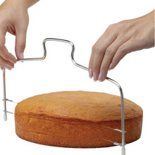 Professional Adjustable Stainless Steel Cake Leveler with Double Wire Cutting