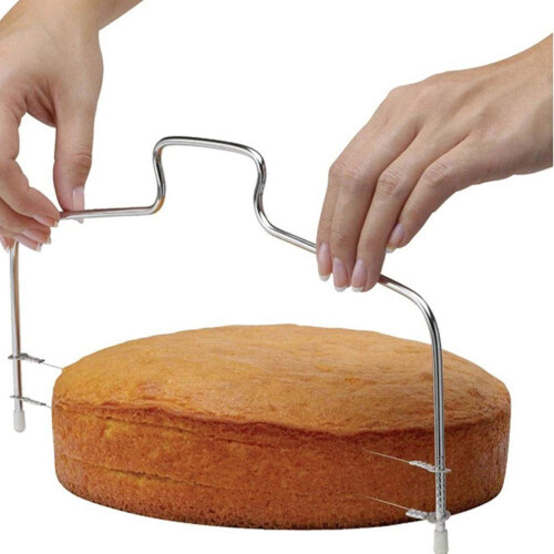 Professional Adjustable Stainless Steel Cake Leveler with Double Wire Cutting
