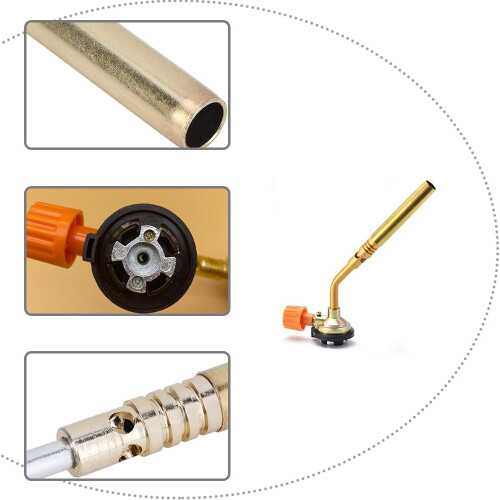 Blow Torch for Cooking and BBQ with Adjustable Flame Butane Torch, Windproof Durable Metal 1