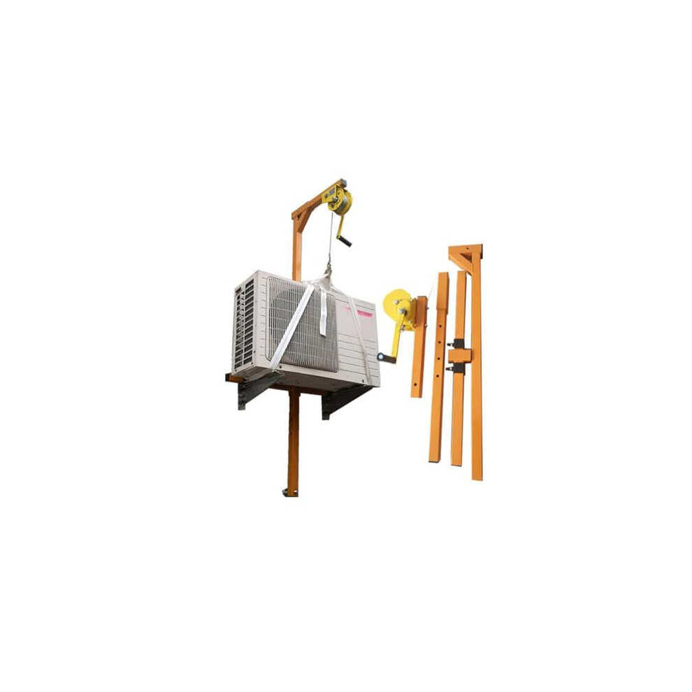 Outdoor Air Conditioner Installation Lifting Tool Folding Hanger Selflocking Hand Winch With 10/15/20M Rope (Color: 10M Rope) 10 M Rope 9426802348194