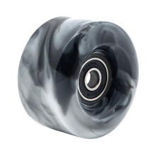 Inline Skate Wheels, Roller Skate Wheels, Indoor Wheel with Bearings, Mixed Colour for Quad Skates Black White