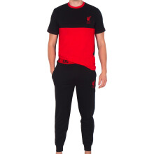 (Black, XL) Liverpool FC Mens Pyjamas Long Premium Set OFFICIAL Football Gift