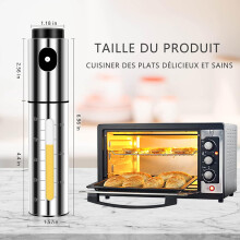 Cooking Oil Spray, Oil Sprayer for Healthy Spraying, Stainless Steel with Fan-Shaped Nozzle for Precise Mist, Easy One-Handed Use for Kitchen Cooking