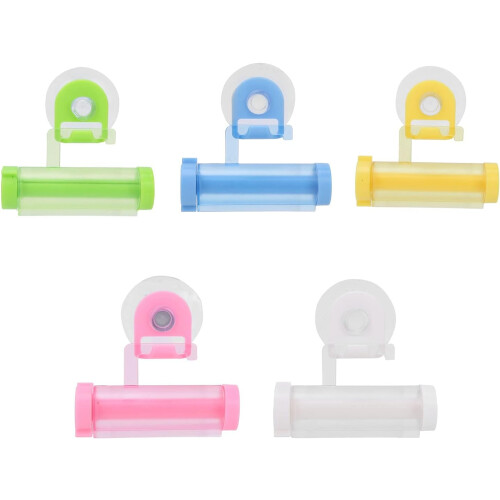 Suction Cup Toothpaste Squeezer, Comfortable Rotating Wheel With Space-Saving Design, Shelf Tidy And Reusable ABS Construction, Easy Operation For