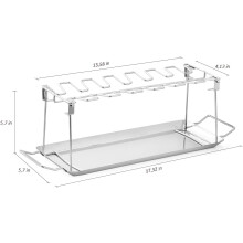Suporte para coxas de frango para qualquer forno padrão, suporte de aço inoxidável para coxas que garante cozimento uniforme.