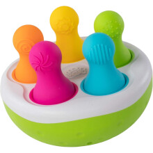 Brinquedo Montessori para crianças a partir de 18 meses, com peças giratórias e de encaixe, além de sinos para estimular a exploração sensorial