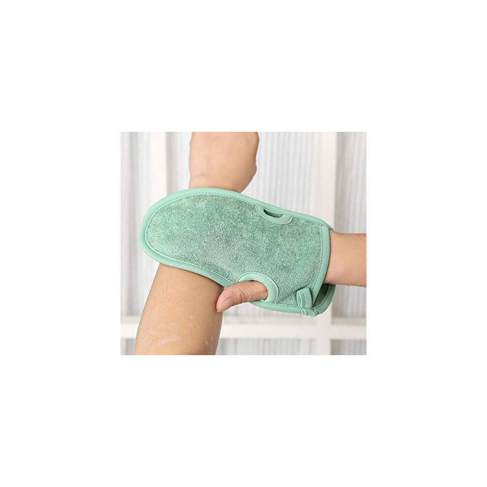 Revitalizing Bathing Mittens, Gentle Exfoliating Mitts for Daily Shower Routine, Plant Fibres for Smooth Skin, Deep-Clean and Stimulate Blood