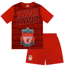 (Red Text, 10-11 Years) Liverpool FC Boys Pyjamas Short Kids OFFICIAL Football Gift