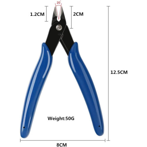 Professional Wire Cutter for Electronics, Precision Electronic Flush Cutter with Ultrafine Flush Cutting, Rubber Handle for Comfortable Grip 1