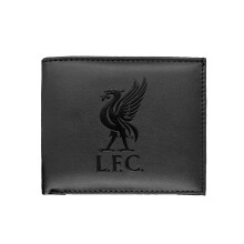 (Black) Liverpool FC Official Football Gift Embossed Crest Wallet Black