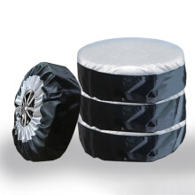 Waterproof Spare Tire Cover 210D Oxford Dustproof Adjustable Strap Fit for SUV Wheels L Size