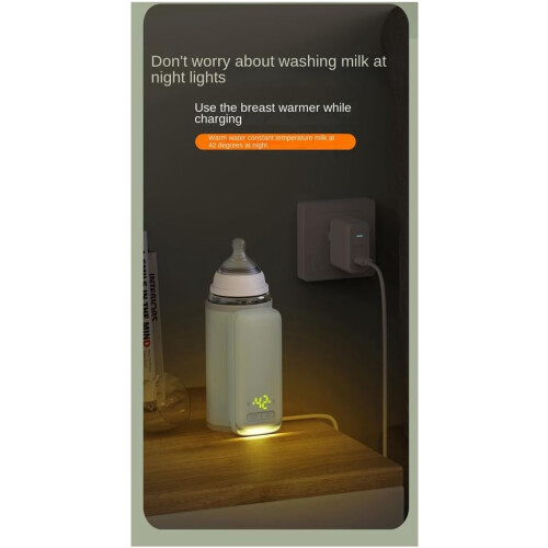 1Set Bottle Heating Jacket 6Levels Adjustment Temperature Display Bottle Heater Night Light Lighting A Ref: 4289 2