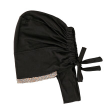 Casquettes Turban ethniques islamiques, chapeau Hijab-Noir